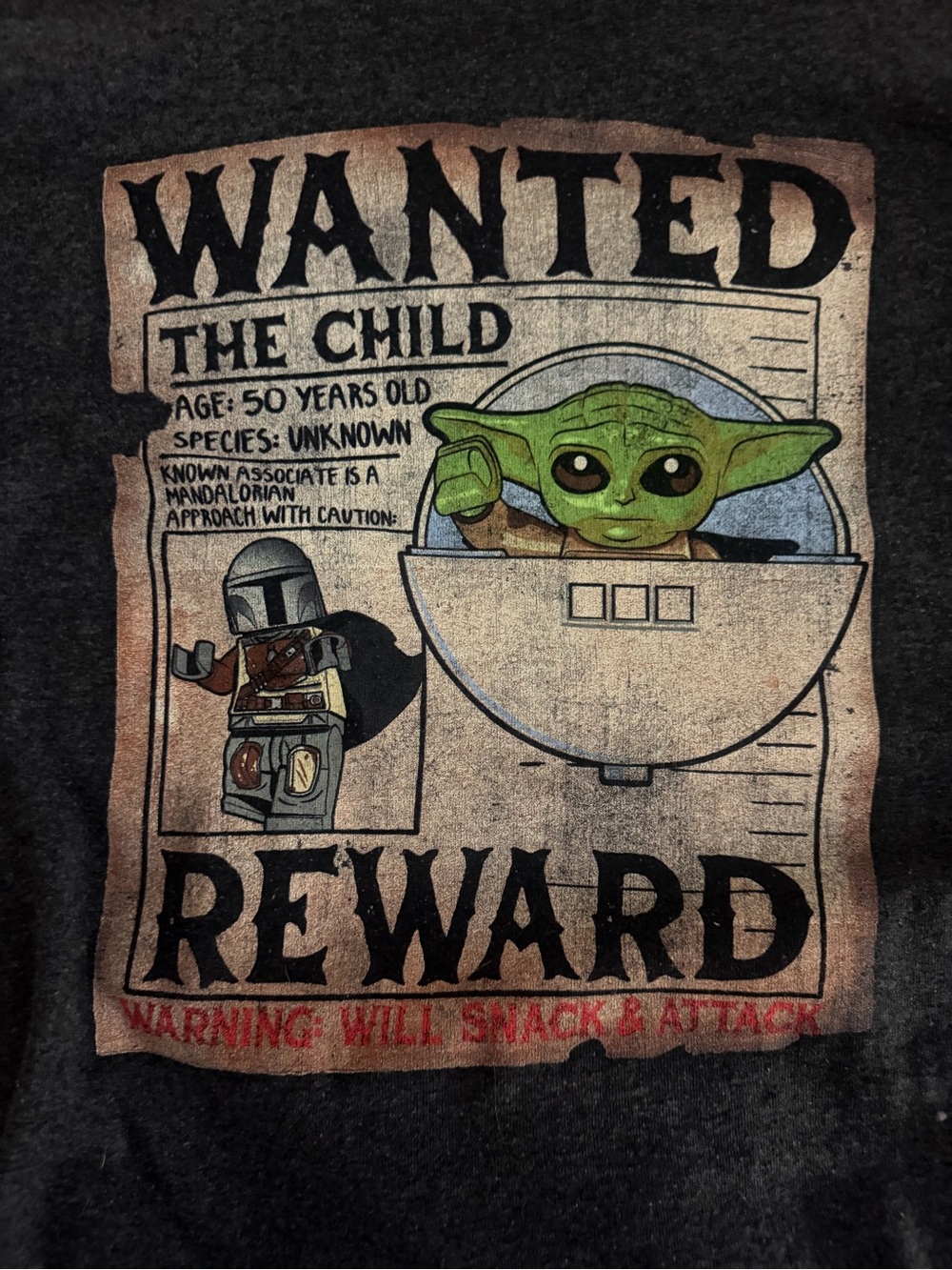 Star Wars Kids Short Sleeve Tee - Dark Gray with Green Graphic